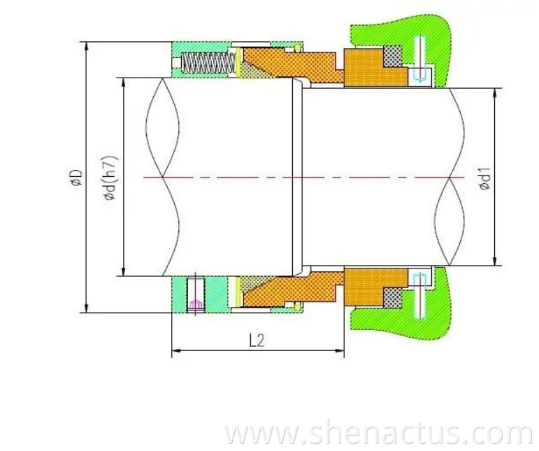 PTFE wedge mechanical seal